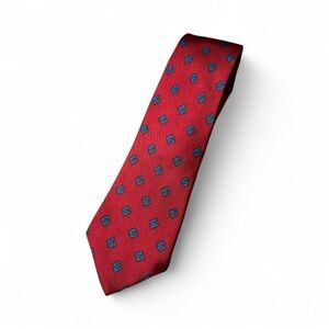 Allen Solly  Red and Blue Patterned Tie Measures approximately 57” x 3”